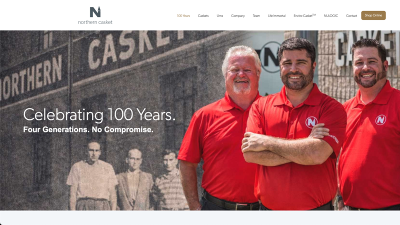 Northern Casket website